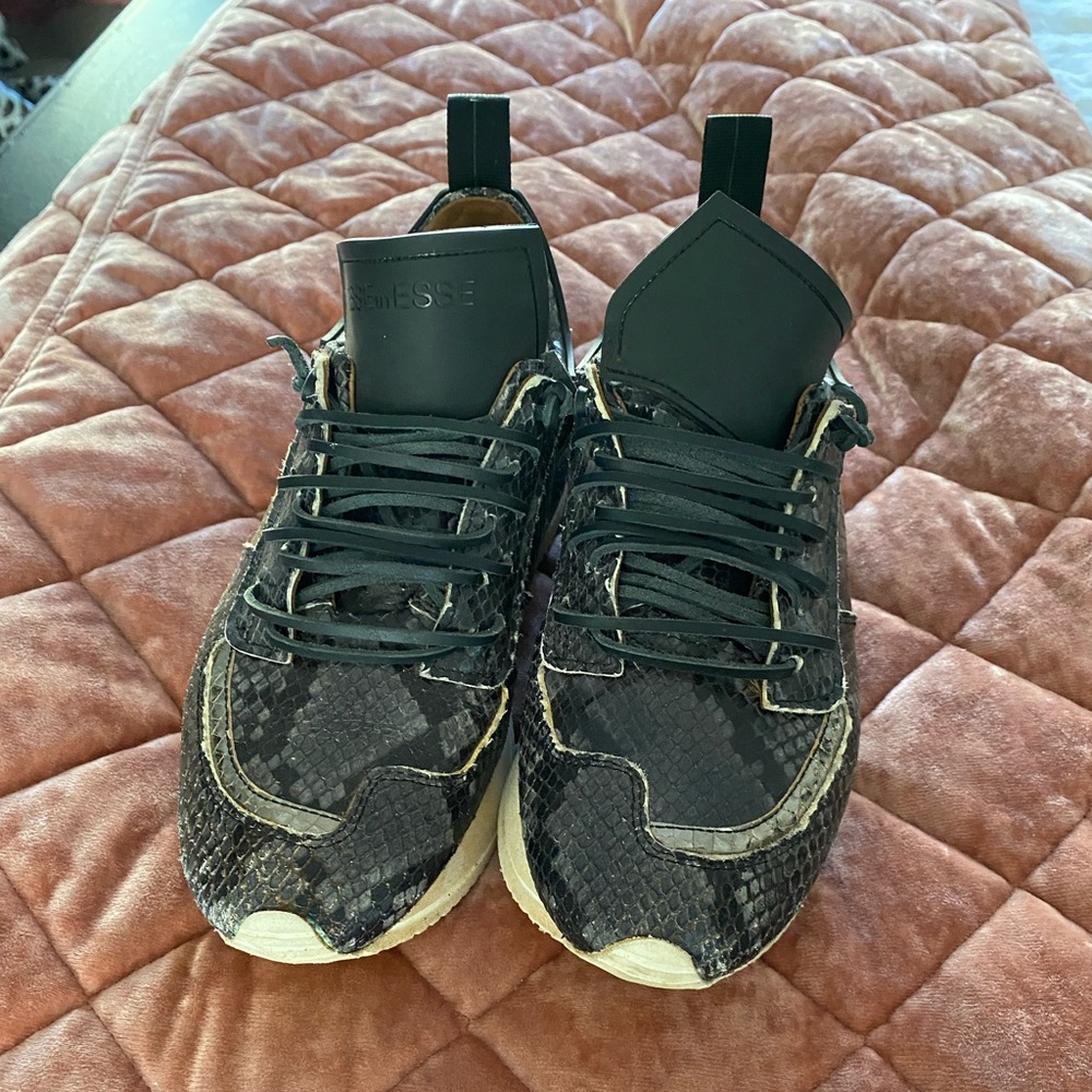 Esseutesse Black Python Lace Up - image 3